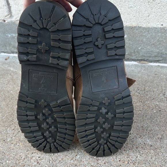 Polo by Ralph Lauren Ranger Tan Leather Men's Boots 9.5 D - Picture 10 of 11